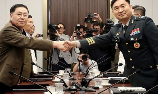 Đàm phán quân sự Hàn Quốc - Triều Tiên diễn ra hôm 31.7. Ảnh: Reuters