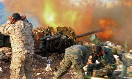 Hình ảnh trong một trận chiến ở Latakia. Ảnh: Sputnik