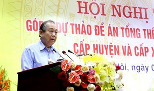 Phó Thủ tướng Thường trực Trương Hòa Bình phát biểu tại hội nghị. Ảnh: VOV