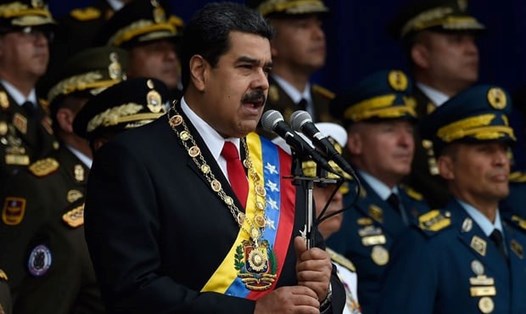 Tổng thống Nicolas Maduro thoát chết trong vụ ám sát bất thành. Ảnh: AP