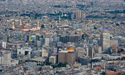 Thủ đô Damascus bị mục tiêu thù địch xâm nhập không phận. Ảnh: TS. 