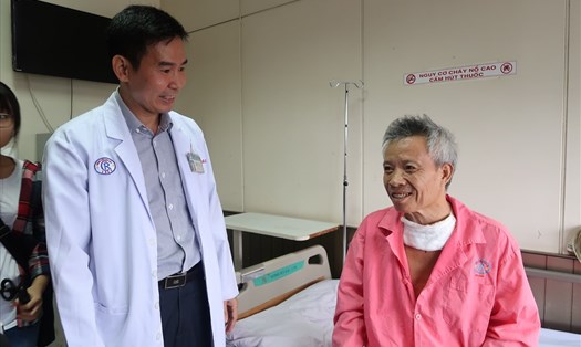 Bệnh nhân Trần Văn T. đã có thể nói chuyện bình thường và uống tốt sau khi phẫu thuật thành công