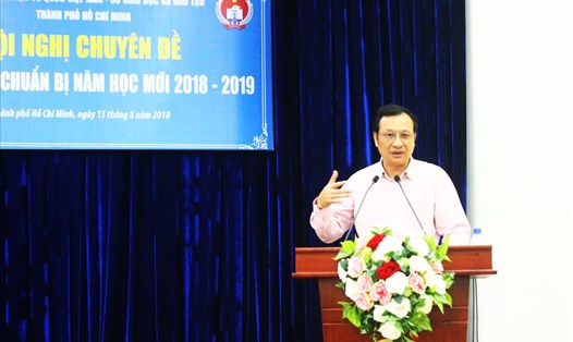 Ông Lê Hoài Nam – Phó Giám đốc Sở GDĐT TPHCM phát biểu tại hội nghị