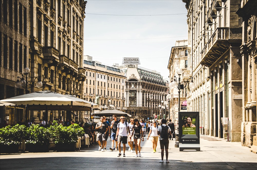 Đường phố Milan. Ảnh: Trần Ánh Dương