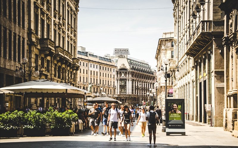 Đường phố Milan. Ảnh: Trần Ánh Dương