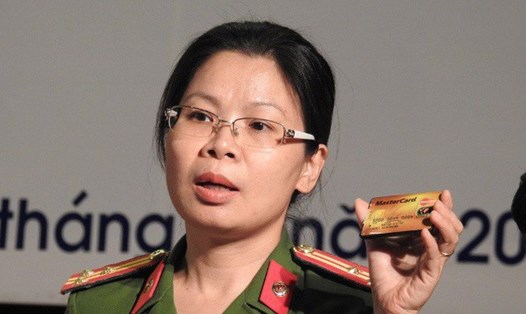 Thượng tá Hà Thị Hằng, Phó Trưởng Phòng PC50 (Công an TP Hà Nội). Ảnh: M.H