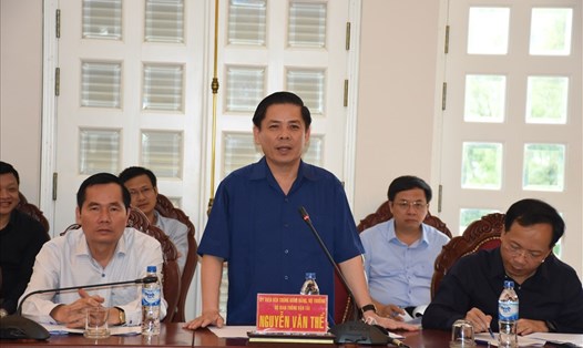 Bộ trưởng GTVT Nguyễn Văn Thể phê bình cấp trực thuộc tại buổi làm việc tại Gia Lai. Ảnh M.T