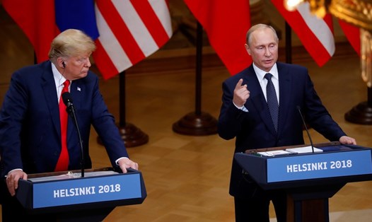 Tổng thống Vladimir Putin và Tổng thống Donald Trump tại hội nghị thượng đỉnh ở Phần Lan. Ảnh: Reuters