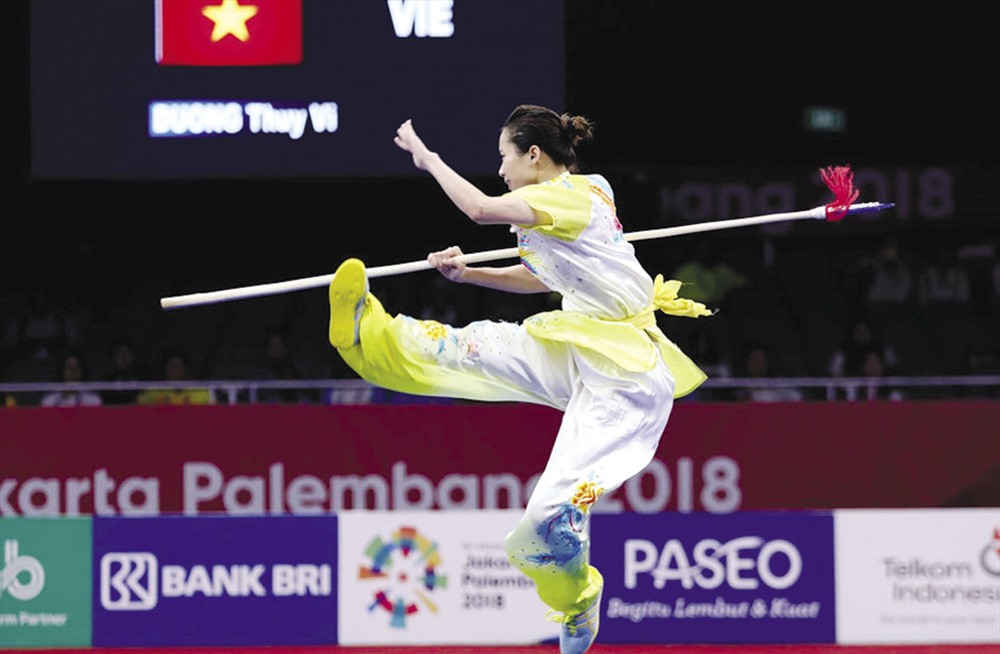 Dương Thuý Vi tại ASIAD 18. Ảnh: THUỲ MINH