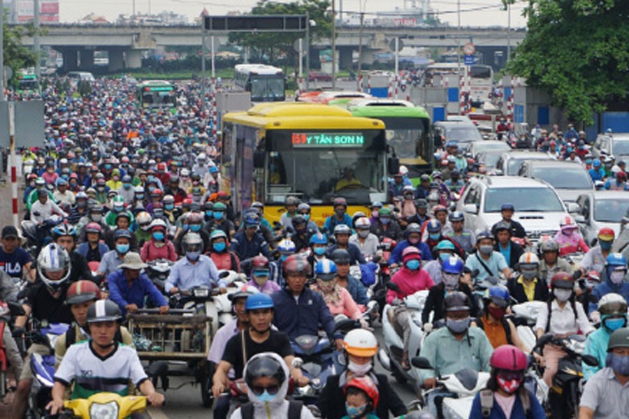 Kẹt xe ở TPHCM ngày càng nghiêm trọng. Ảnh: MINH QUÂN