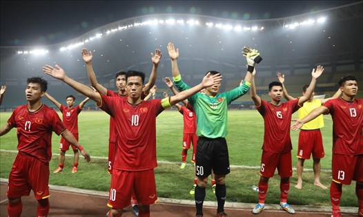U23 Việt Nam nhận thưởng nóng hơn 1 tỷ đồng sau chiến thắng trước U23 Bahrain để lần đầu tiên vào tứ kết 1 kì ASIAD. Ảnh: Đ.Đ