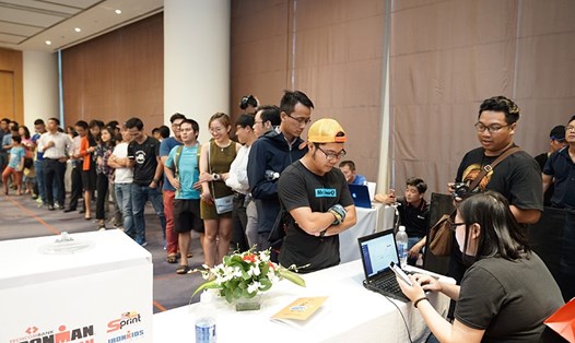 Các VĐV đăng ký tham dự Ironman Vietnam 2018.