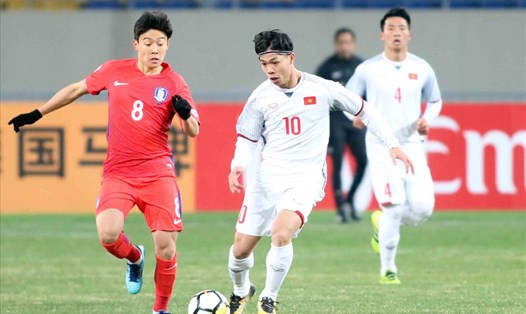 U23 Việt Nam sẽ tái ngộ U23 Hàn Quốc ở bán kết ASIAD 18. Ảnh: Hữu Phạm