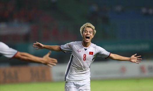 Văn Toàn đang chơi cực kì ấn tượng tại ASIAD 18 ở những trận đấu mang tính chất quyết định của U23 Việt Nam. Ảnh: Đ.Đ