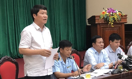 Ông Hoàng Hữu Trung, Chánh Văn phòng Sở GD-ĐT TP Hà Nội nói về lễ khai giảng năm học 2018-2019. Ảnh: Thành Trung