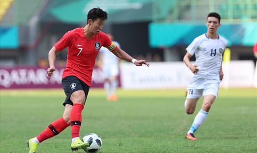 Đội trưởng Son Heung-min của U23 Hàn Quốc chưa được đánh giá cao tại ASIAD 18. Ảnh: Đ.Đ