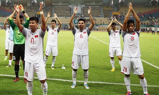 Tiền vệ Phạm Đức Huy cùng các đồng đội quyết tâm đánh bại U23 UAE để giành tấm HCĐ ASIAD như một món quà dành cho NHM bóng đá Việt Nam. Ảnh: Đ.Đ