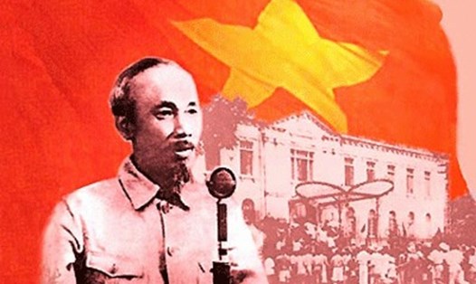 Chủ tịch Hồ Chí Minh đọc Tuyên ngôn Độc lập tại Quảng trường Ba Đình ngày 2.9.1945. Ảnh: TL