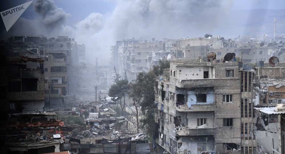 Khu vực trại tị nạn Yarmuk ở ngoại ô Damascus. Ảnh: Sputnik