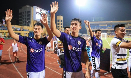 Các tuyển thủ U23 Việt Nam của CLB Hà Nội vẫn duy trì được phong độ và thể lực sau ASIAD 18. Ảnh: VPF