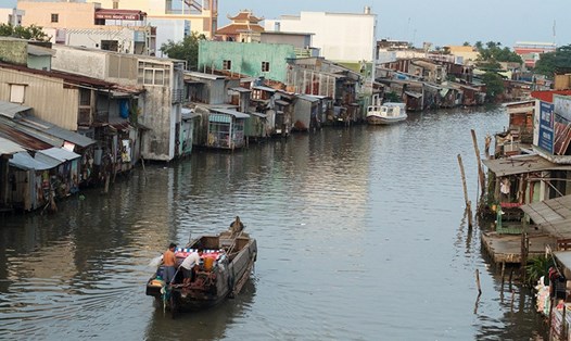 Các tuyến sông tại ĐBSCL bị ô nhiễm. Ảnh: Vietnamnet.