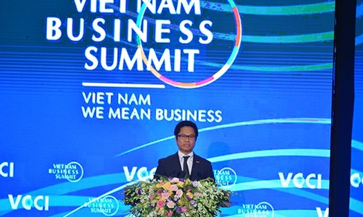 Chủ tịch VCCI Vũ Tiến Lộc tại diễn đàn WEF ASEAN. 