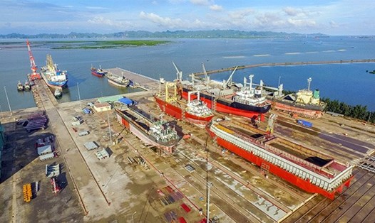 Mặt bằng nhà máy đóng tàu biển Nosco Vinaline ( xã Tiền Phong, thị xã Quảng Yên, tỉnh Quảng Ninh). Ảnh: Nosco Vinaline