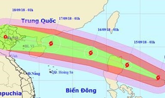 Hình ảnh siêu bão Mangkhut.