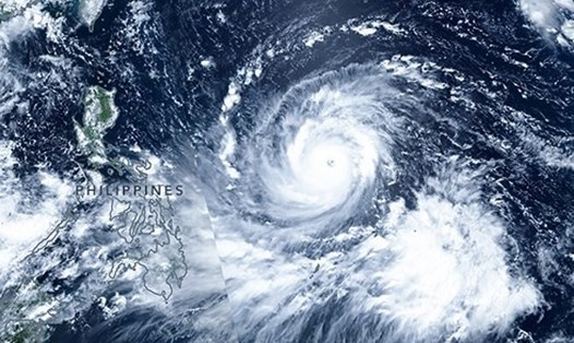 Hình ảnh vệ tinh của siêu bão Mangkhut (Ảnh: Nasa)
