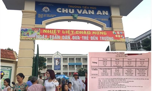 Trường Tiểu học Chu Văn An xếp môn Tiếng Anh Bình Minh vào xen giữa các môn học trong thời khóa biểu chính khóa.