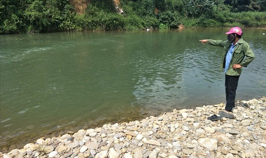 Khúc sông em Trần Văn T. bị sảy chân rơi xuống dẫn đến tử vong