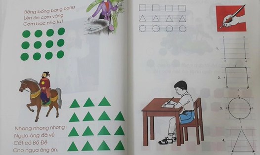 Một trang trong cuốn sách "Tiếng Việt 1-Công nghệ giáo dục" của GS Hồ Ngọc Đại.