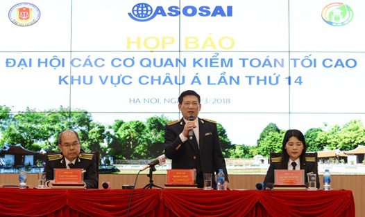 KTNN tổ chức họp báo thông tin về Đại hội Tổ chức Các cơ quan Kiểm toán tối cao châu Á lần thứ 14 (Đại hội ASOSAI 14).
