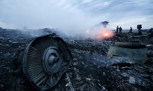 Hiện trường MH17 bị bắn hạ. Ảnh: Tass. 