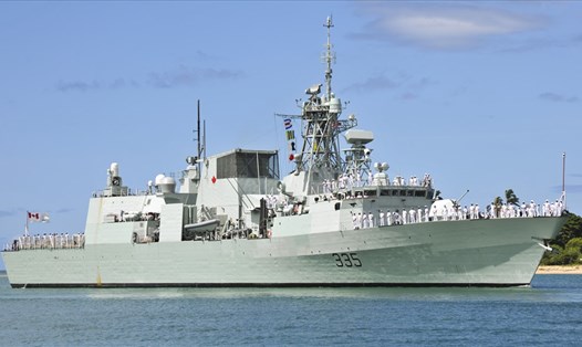 Tàu HMCS Calgary của Hải quân Hoàng Gia Canada sẽ thăm Đà Nẵng vào ngày 26.9. (ảnh: Đại sứ quán Canada) 