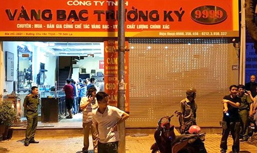Vụ cướp tiệm vàng Trường Ký xảy ra tối 20.9 tại TP.Sơn La (tỉnh Sơn La). Ảnh: Dân Trí.