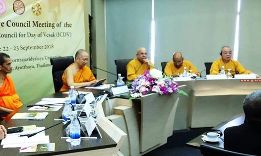 Quang cảnh Hội nghị mở rộng của Ủy ban Tổ chức Quốc tế Ngày Vesak Liên Hợp Quốc tại Thái Lan trong ngày 22.9. Ảnh GHPGVN 