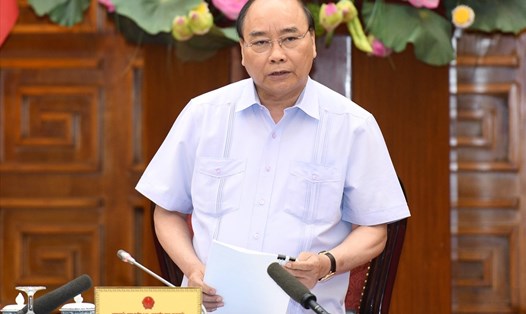 Thủ tướng Nguyễn Xuân Phúc phát biểu tại buổi làm việc (Ảnh: VGP)