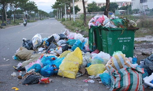 Người dân Đà Nẵng bị rác bủa vây. Ảnh: XH
