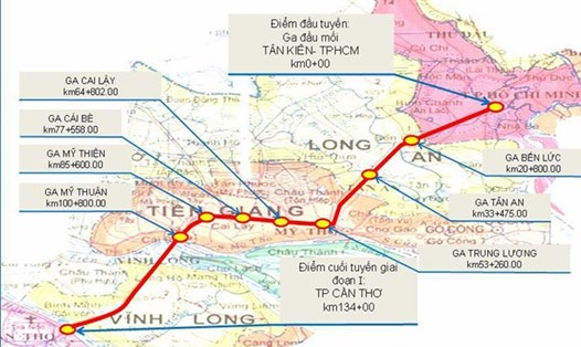 Dự án tuyến đường sắt TPHCM - Cần Thơ sẽ được trình lên Chính phủ và Quốc hội. 