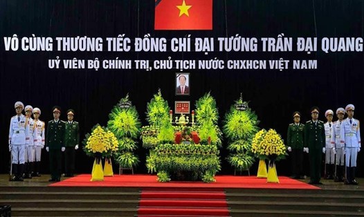 Vô cùng thương tiếc đồng chí Đại tướng Trần Đại Quang, Ủy viên Bộ Chính trị, Chủ tịch nước Cộng hòa xã hội chủ nghĩa Việt Nam. Ảnh: VGP/Nhật Bắc
