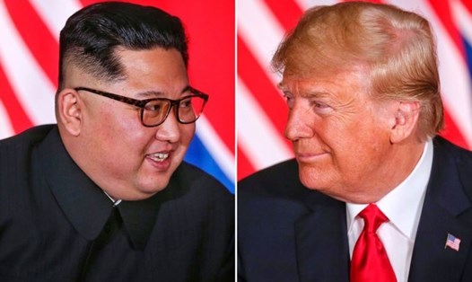 Tổng thống Mỹ Donald Trump và lãnh đạo Triều Tiên Kim Jong-un. Ảnh: Korea Times. 