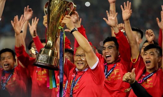 HLV Park Hang-seo đã khép lại một năm thành công với bóng đá Việt Nam. Ảnh: Sơn Tùng 