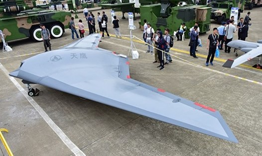 Máy bay không người lái Sky Hawk từng được trưng bày tại triển lãm hàng không Trung Quốc năm 2018. Ảnh: SCMP. 