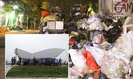 Mỗi lần người dân chặn xe chở rác vào bãi rác Nam Sơn là nội thành lại bị ùn ứ rác thải. 