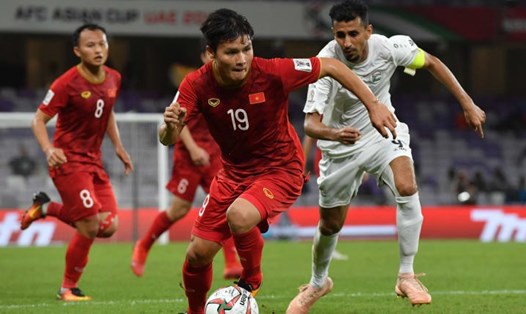 Quang Hải (số 19) góp 1 bàn thắng đẹp mắt vào thắng lợi 2-0 của ĐT Việt Nam trước Yemen. Ảnh: AFC.
