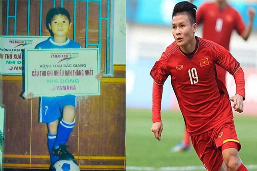 ăm 2008, Quang Hải 11 tuổi. Cậu bé người Đông Anh lọt vào Top 10 cầu thủ tiêu biểu của giải bóng đá Nhi đồng toàn quốc do YAMAHA tổ chức tại Nhà thi đấu thành phố Buôn Ma Thuột. 