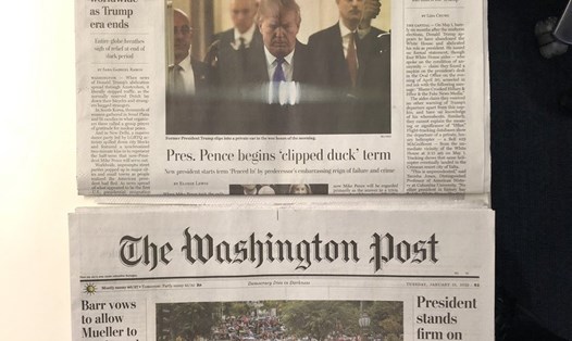 Tờ Washington Post giả mạo đăng tin Tổng thống Donald Trump từ chức.