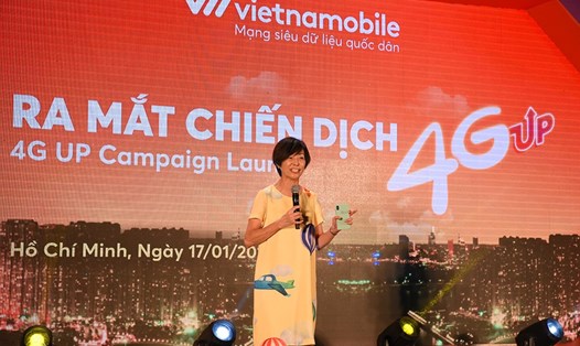 Bà Elizabete Fong - CEO Vietnamobile - tại sự kiện "Ra mắt chiến dịch 4G UP" (ảnh: NA).
