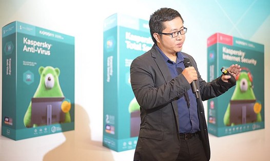 Ông Ngô Tấn Vũ Khanh - Giám đốc phát triển Kaspersky Lab Việt Nam - chia sẻ tại buổi ra mắt sản phẩm.